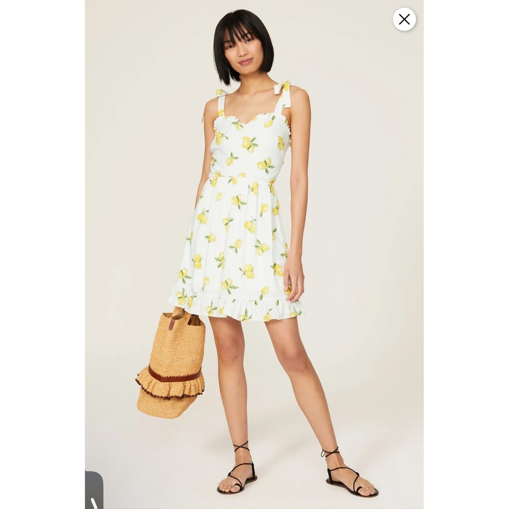 Slate & Willow lemon‎ sundress approx Small